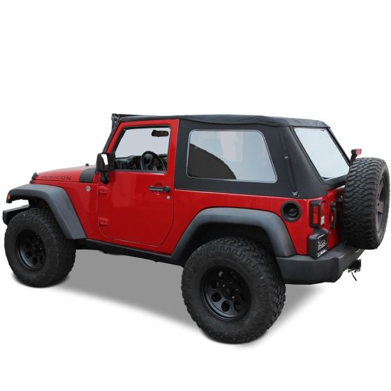 Sierra Offroad 2007-2018 Jeep Wrangler 2DR, Frameless JK Soft Top, 40 mil Press Polish Windows