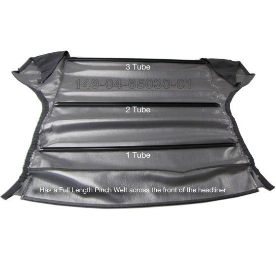 GAHH BMW 1994-1997 3 Series (E36) Headliner, Twill 550 Charcoal, 3 Tube, Manual Lock