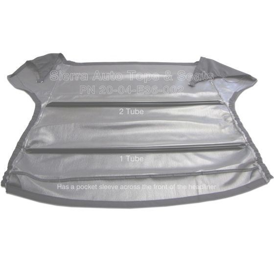 Sierra Headliner, BMW, 1997-1999, 3 Series E36, Twill, Charcoal, Pocket Sleeve fnt, Power