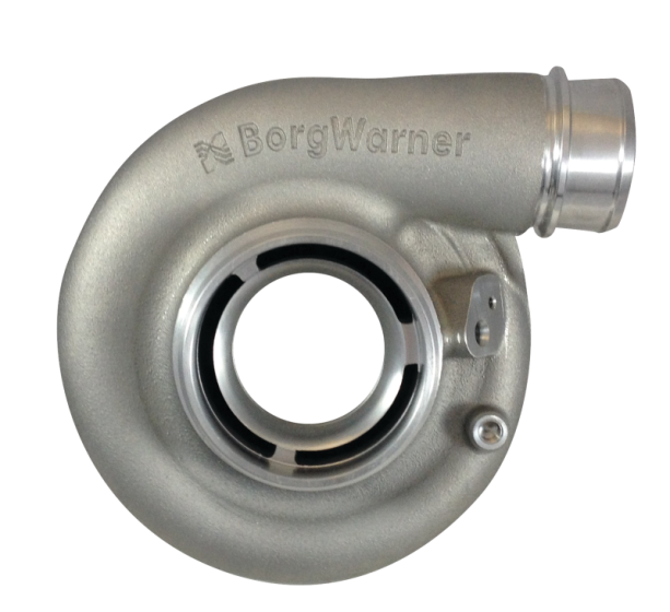 BorgWarner Compressor Cover 72mm SX-E Style V-Band/Hose Outlet - 14961013020