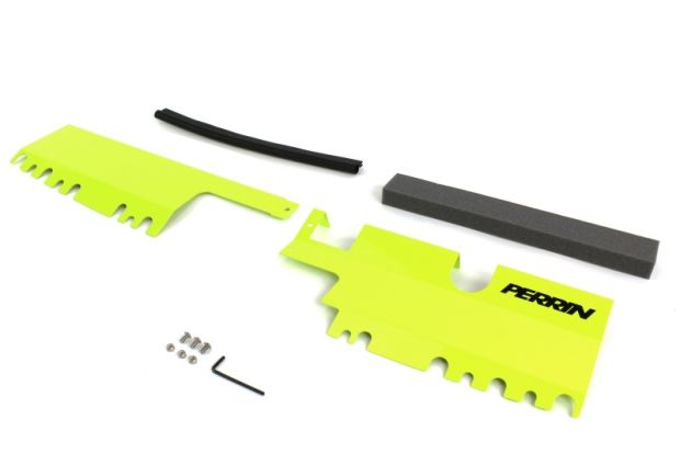 Perrin 15-21 WRX/STI Radiator Shroud (With OEM Intake Scoop) - Neon Yellow - PSP-ENG-512-4NY