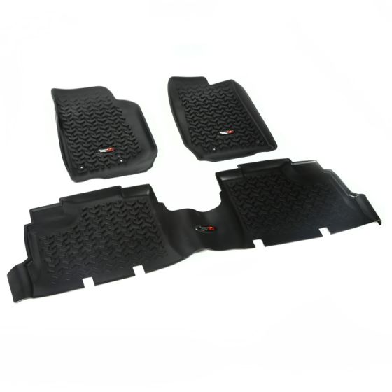 Rugged Ridge Floor Liner Front/Rear Black 2007-2018 Jeep Wrangler JK 4 Dr - 12987.04